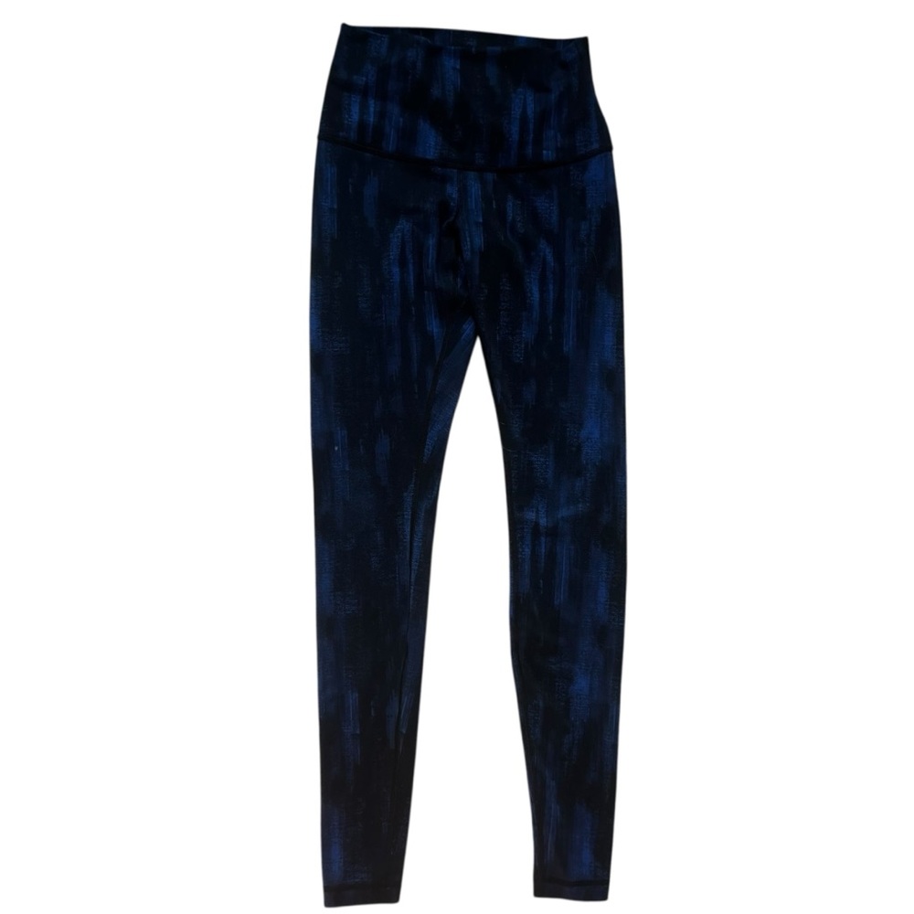lululemon athletica Wunder Under Full On Luon Roll Down in Nightsky Harbor EUC 6 - Picture 6 of 7